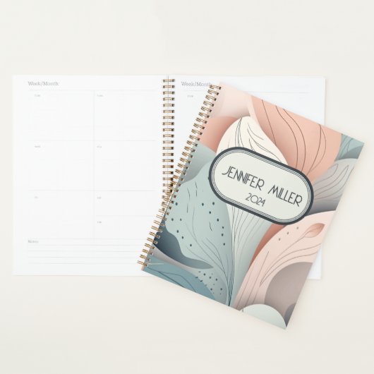 Prachtig elegant pastelblad design planner (Display)