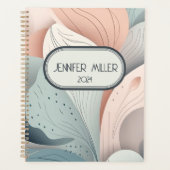 Prachtig elegant pastelblad design planner (Voorkant)