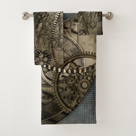Prachtig elegant steampunk design bad handdoek (Insitu)