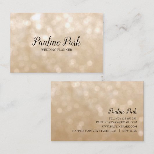 Prachtig elegant visitekaartje met bokeh (Voorkant / Achterkant)