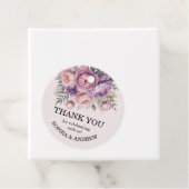 Prachtig Elegante Bloemen Dank u Labels voor Wedd (In situ)