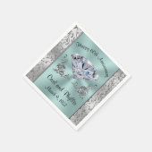 Prachtig elk jaar en kleuren Jubileum servetten (Hoek)