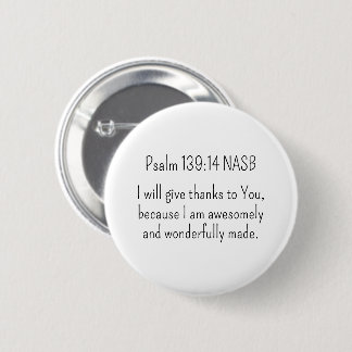 Prachtig en Geweldige Bijbelvers Christelijk Ronde Button 5,7 Cm