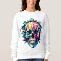 Prachtig en kleurrijk Crystal Skull Sweatshirt