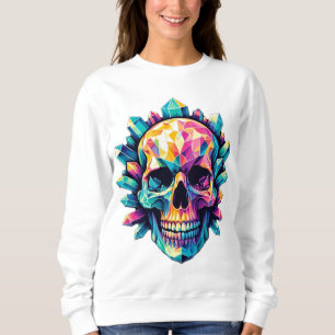 Prachtig en kleurrijk Crystal Skull Sweatshirt