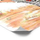 Prachtig en kleurrijk Poster met pit Bull - 8 x 10 (Hoek)