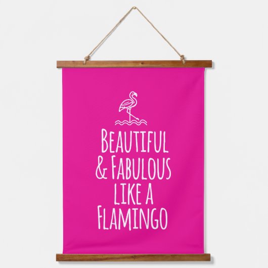 Prachtig en prachtig als een flamingo hangend wandkleed (Voorkant)