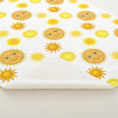 Prachtig en verfraaiend lachend zonnepatroon sherpa deken (3/4)