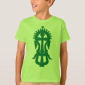 Prachtig Ethiopisch Orthodox Kruis in Groene Kleur T-shirt (Voorkant)