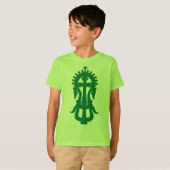 Prachtig Ethiopisch Orthodox Kruis in Groene Kleur T-shirt (Voorkant volledig)