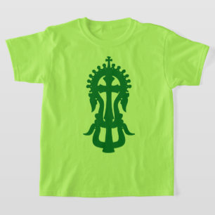 Prachtig Ethiopisch Orthodox Kruis in Groene Kleur T-shirt
