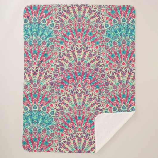 Prachtig etnisch patroon sherpa deken (Voorkant)