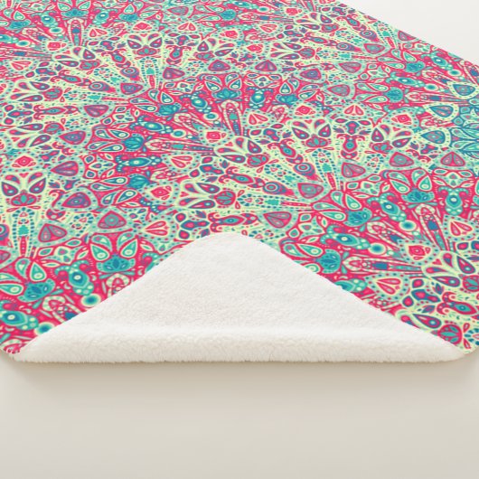 Prachtig etnisch patroon sherpa deken (3/4)