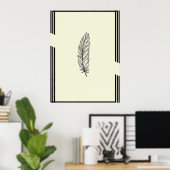 Prachtig Feather Wall Poster (Thuiskantoor)