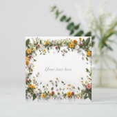 Prachtig floraal lijst kaart (Staand voorkant)