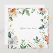 Prachtig floraal lijst kaart (Voorkant / Achterkant)