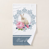 Prachtig Floral Easter Rabbit ontwerp Bad Handdoek (Handdoek)