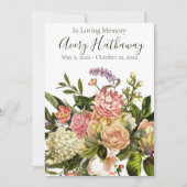 Prachtig Floral Funeral Memorial Programme Kaart (Voorkant)