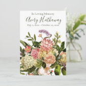 Prachtig Floral Funeral Memorial Programme Kaart (Staand voorkant)