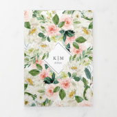 Prachtig Floral Lijst All-in-One bruiloft Drieluik Uitnodiging (Cover)