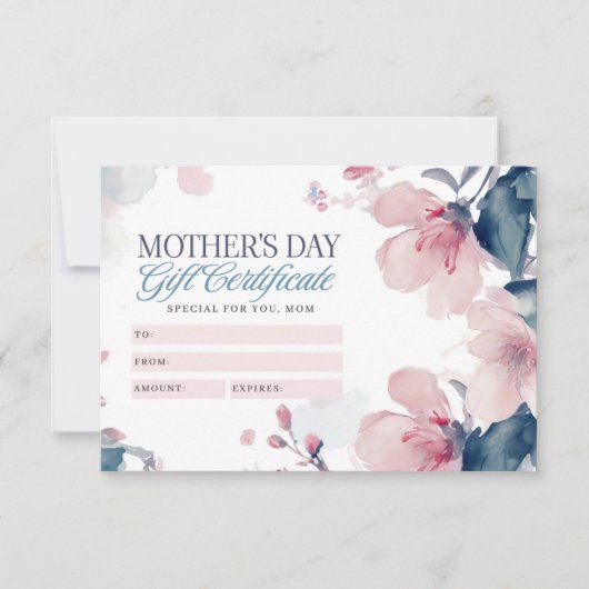 Prachtig Floral Moederdag Cadeaubon (Voorkant)