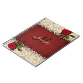 Prachtig Floral  ontwerp - Monogram Notitieboek (Linkerzijde)
