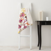 Prachtig Floral patroon Sherpa Deken (In situ)