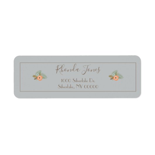 Prachtig Floral Robuust design Etiket (Voorkant)