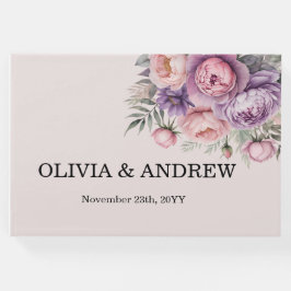 Prachtig Floral Theme Guest Book voor bruiloften Gastenboek