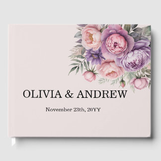 Prachtig Floral Theme Guest Book voor bruiloften Gastenboek