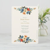 Prachtig Floral Waterverf Ivoor Vrijgezellenfeest Kaart (Staand voorkant)