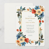 Prachtig Floral Waterverf Vrijgezellenfeest Kaart (Voorkant / Achterkant)