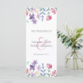 Prachtig Floral Wedding Ceremony programma Programmakaart (Staand voorkant)