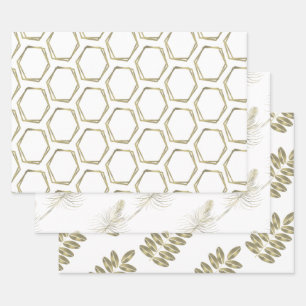Prachtig Folie Geometrisch Glamour Inpakpapier Vel