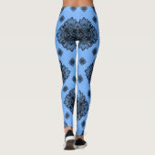 Prachtig Frans blauw Mandela patroon Leggings (Achterkant)