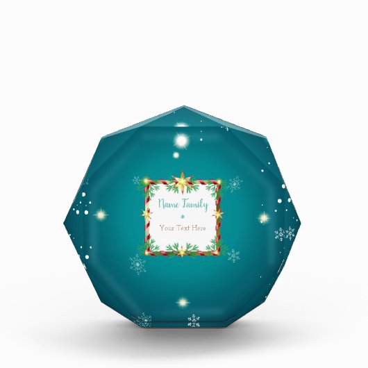 Prachtig Funny Design met Winter Holiday Santa Fotoblokken (Voorkant)