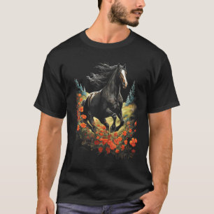Prachtig galopperend paard in een weide grafiek t-shirt