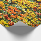 Prachtig gebied van goud en roest Chrysanthema Cadeaupapier (Hoek)