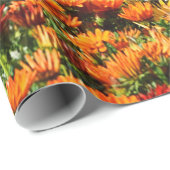 Prachtig gebied van goud en roest Chrysanthema Cadeaupapier (Rol Hoek)