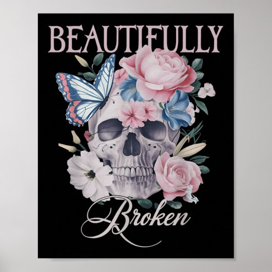 Prachtig gebroken Funny Distressed Meme Christelij Poster (Voorkant)