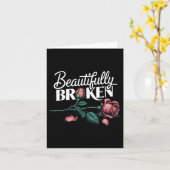 Prachtig gebroken Roos Kaart (Gele Bloem)