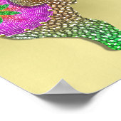 Prachtig gedeorst Indiaas olifant Afbeelding Poster (Hoek)