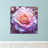 Prachtig gedetailleerd roos canvas afdruk (Insitu (Houten vloer))