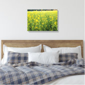 Prachtig geel bloemendoek canvas afdruk (Insitu (Slaapkamer))
