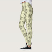 Prachtig geel en zwart Mandela patroon Leggings (Links)