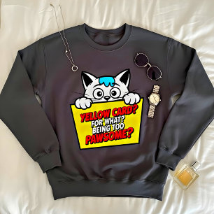 Prachtig Geel Kaart Kat Sweatshirt voor Vrouwen