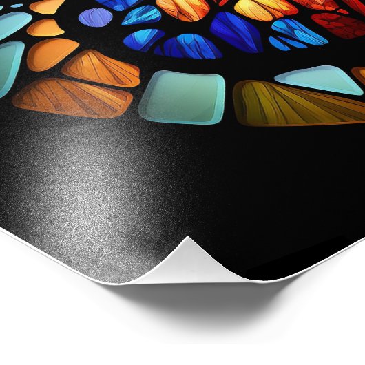 prachtig gekleurd poster van glasvlinder (Hoek)