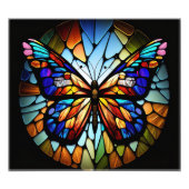 prachtig gekleurd poster van glasvlinder (Voorkant)