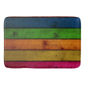 Prachtig gekleurde houten planken badmat (Voorkant)