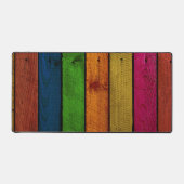 Prachtig gekleurde houten planken bureaumat (Voorkant)